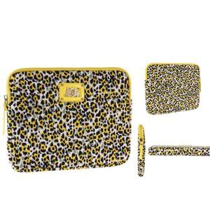 Juicy Couture Yellow Leopard Zip Top Tablet Case